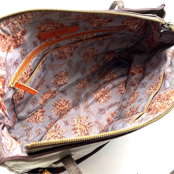 HOBO International Friar Taupe Gray Polished Leather Shoulder Bag - Picture 7 of 9